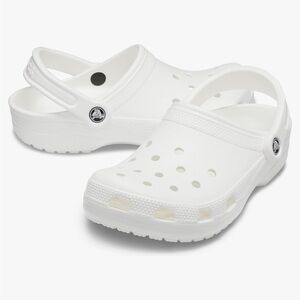 CROCS White Water Shoes with Perforated Design and Heel Strap